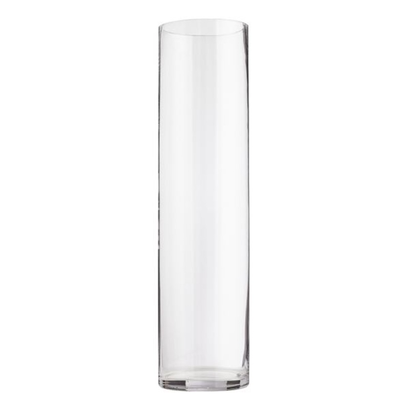 Clear Glass Cylinder Vase, 20″