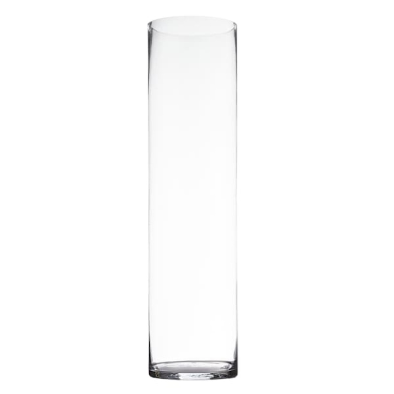 Clear Glass Floor Vase, 28″
