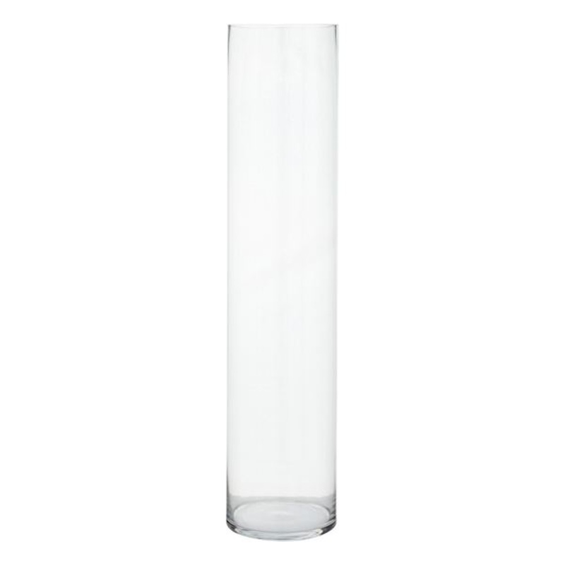 Clear Glass Floor Vase, 32″