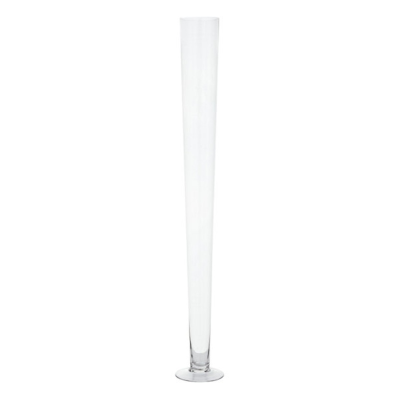 Clear Glass Floor Vase, 40″