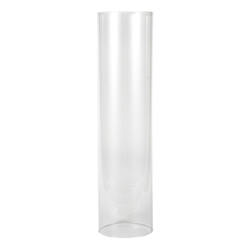 Clear Glass Open Ended Hurricane, 16″