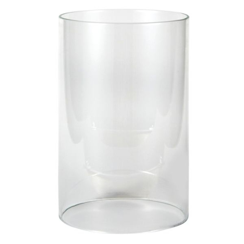 Clear Glass Open Ended Hurricane, 8″