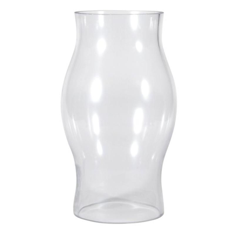 Clear Glass Open Ended Hurricane, 8.7″