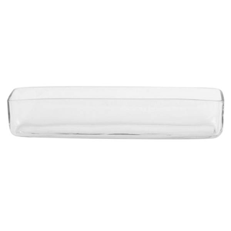 Clear Glass Rectangular Tray Vase, 3″