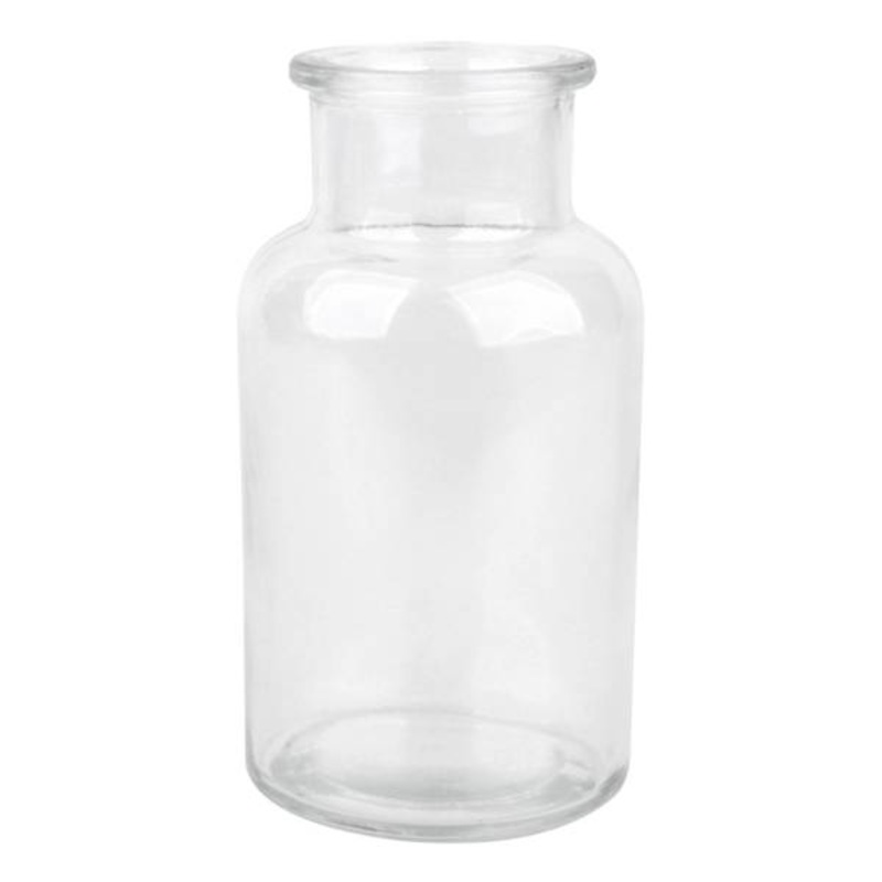 Clear Glass Round Bud Vase, 5″