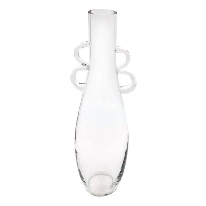 Clear Glass Vase, 17″