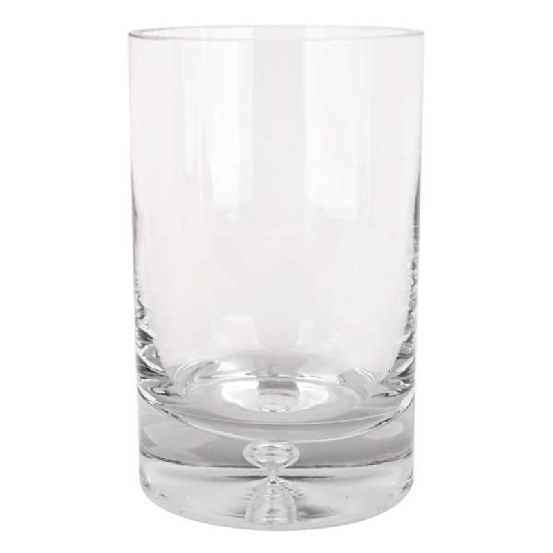 Clear Glass Vase, 8″