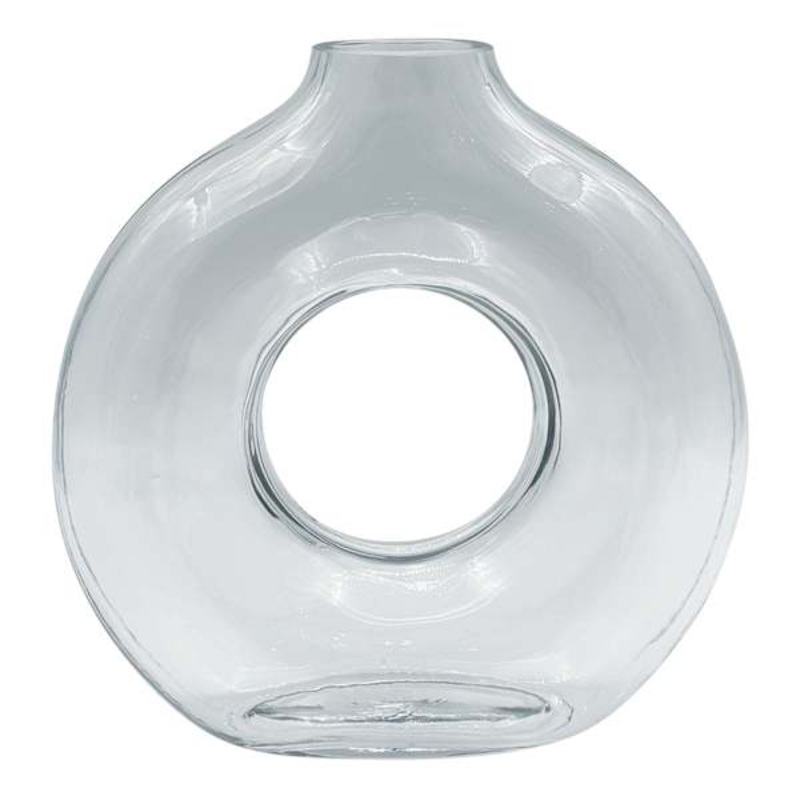 Clear Glass Vase, 9.8×10