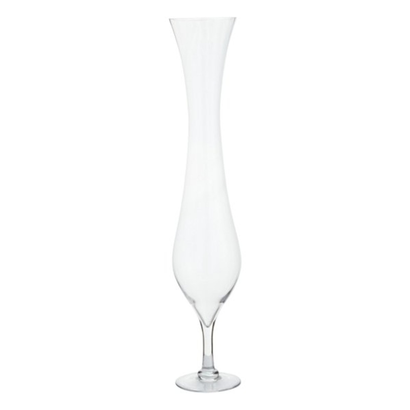Clear Hourglass Floor Vase, 32″