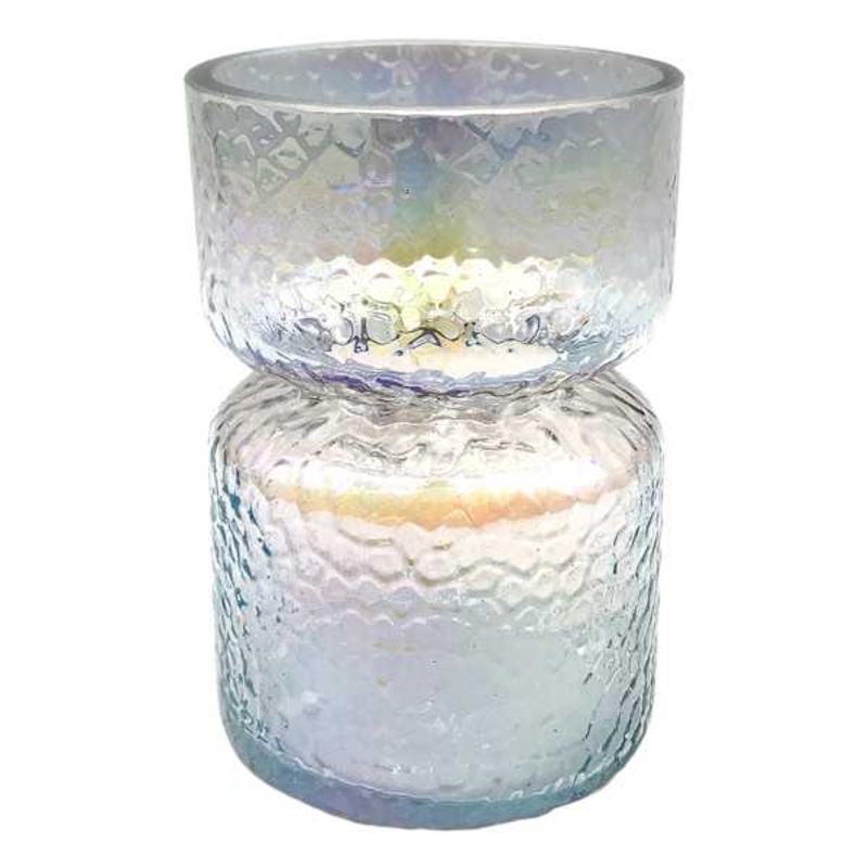 Iridescent Glass Vase, 4.5″