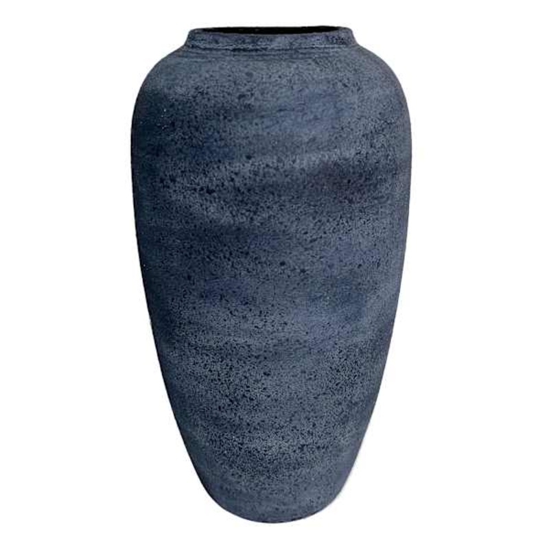 Black Ceramic Vase, 12″