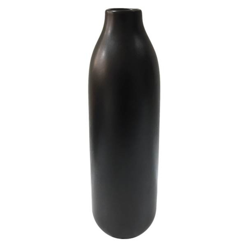Black Ceramic Vase, 16″