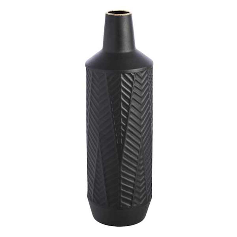 Black Metal Vase, 16″