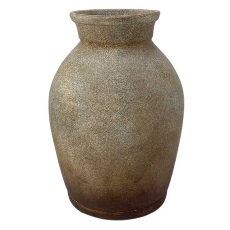 Brown Ceramic Vase, 12″