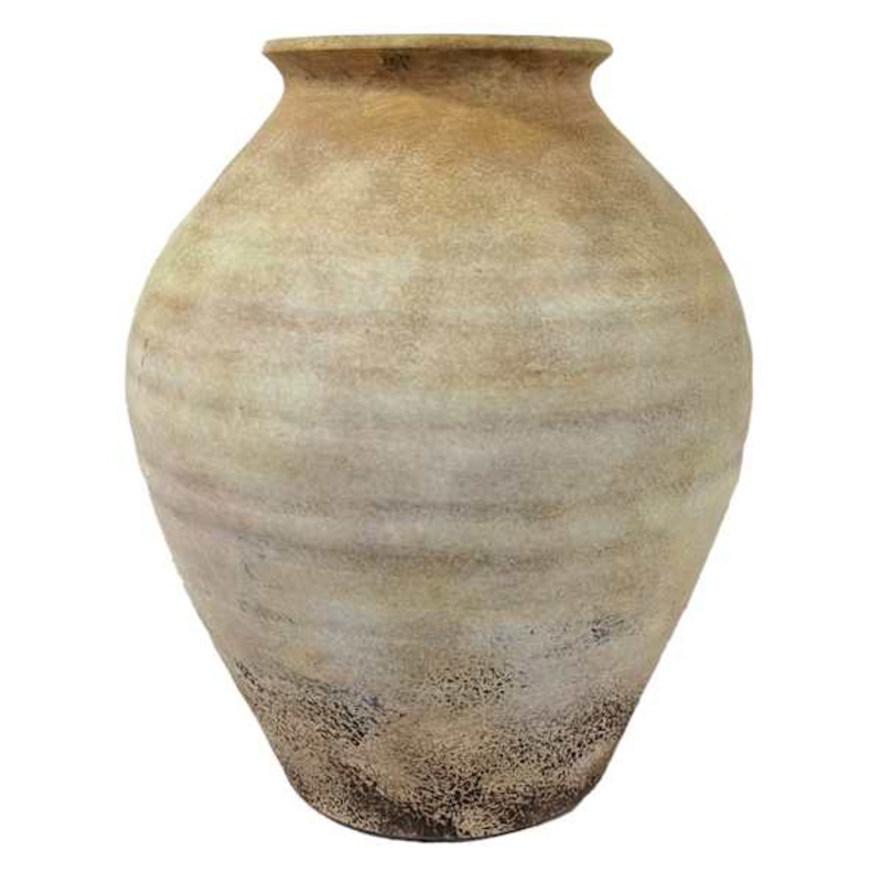 Brown Ceramic Vase, 13″
