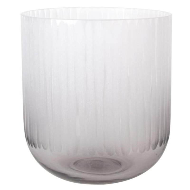 Clear Frosted Glass Vase, 5″