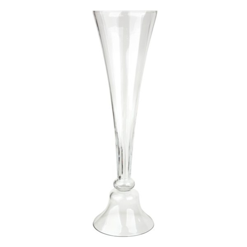 Clear Glass Trumpet Vase, 40″