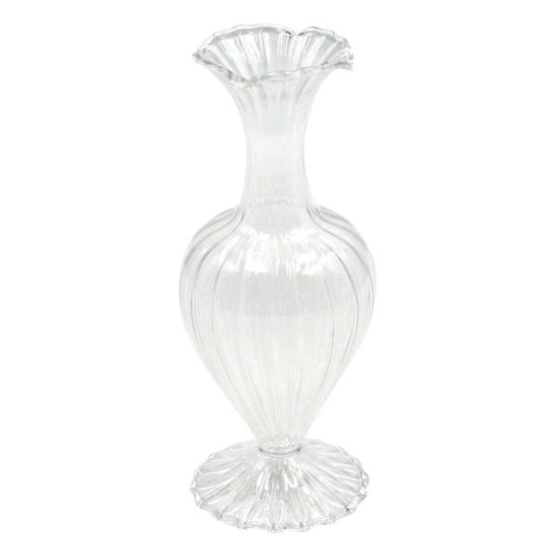 Clear Glass Urn Vase, 5.5″