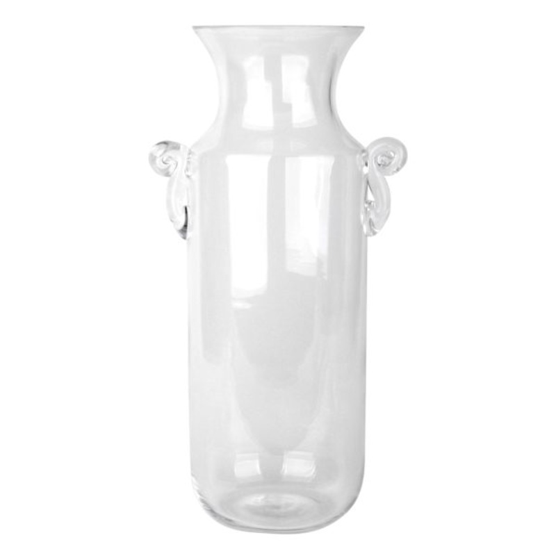 Clear Glass Vase, 13″