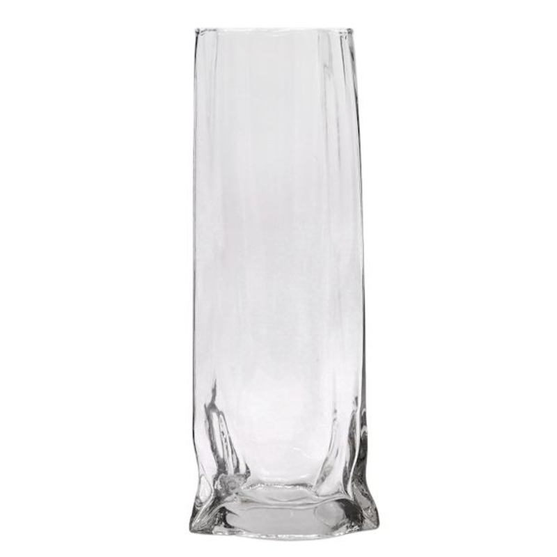 Clear Glass Vase, 15″