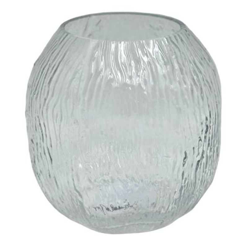 Clear Glass Vase, 4″