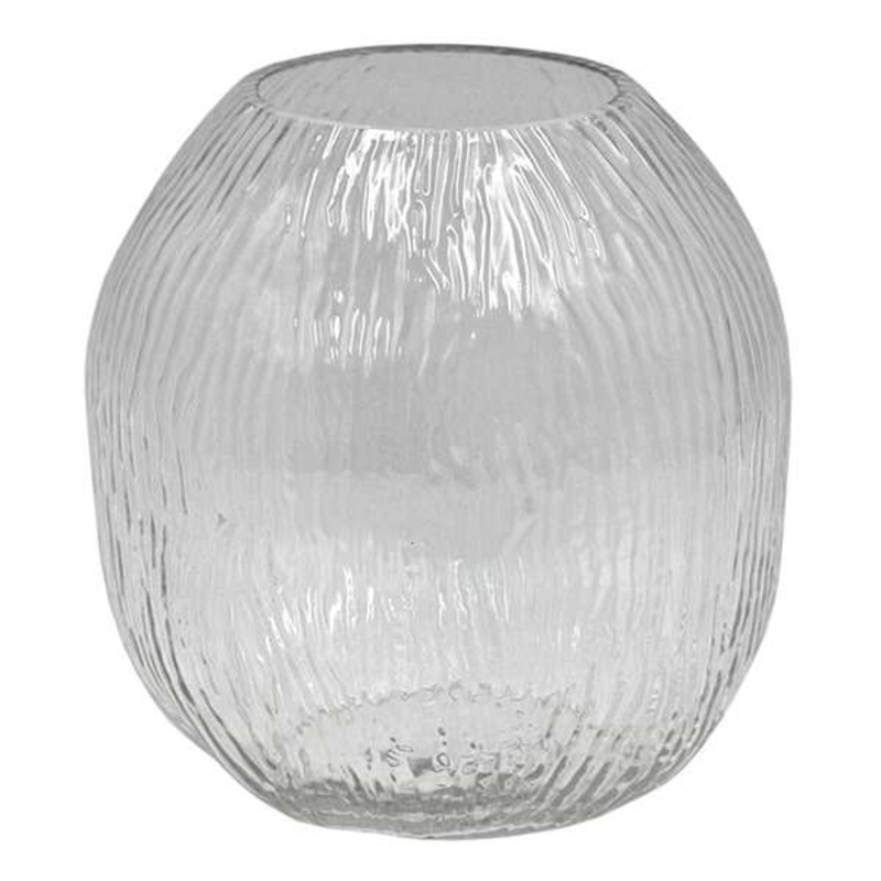Clear Glass Vase, 6″