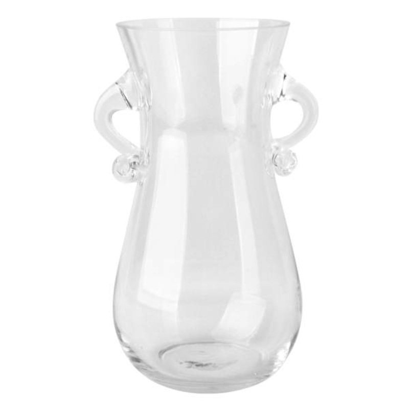 Clear Glass Vase, 7″