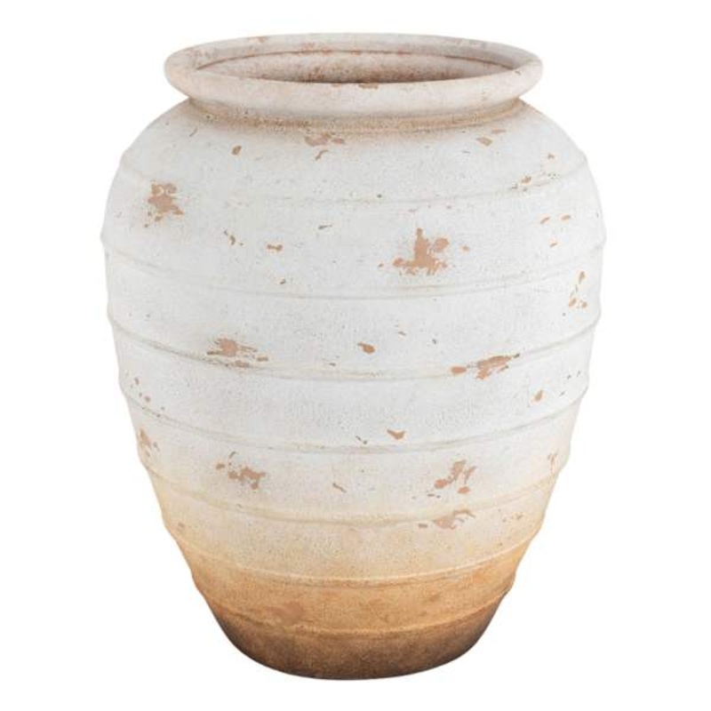 Distressed Ceramic Oversized Vase, 20″