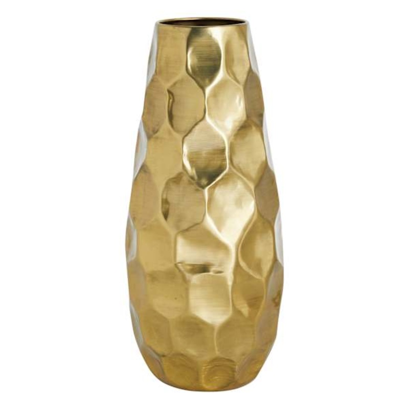 Gold Metal Floor Vase, 23″