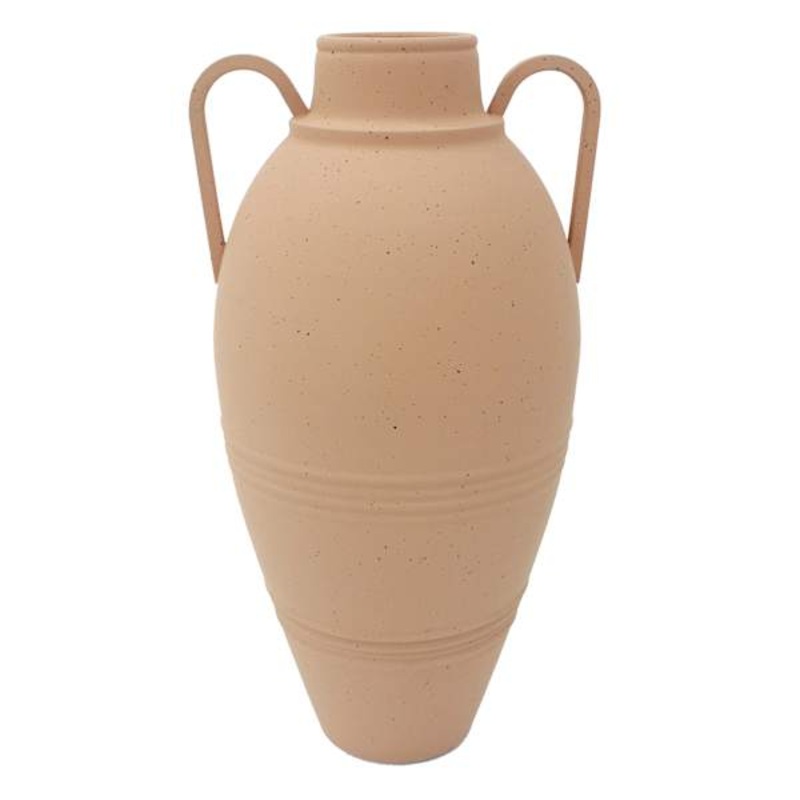 Orange Antique Vase with Handles, 21″