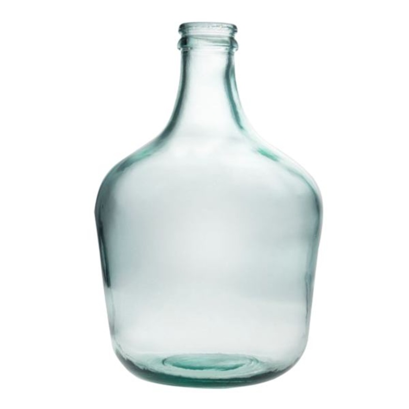Spanish Glass Carafe Vase, 16.5″