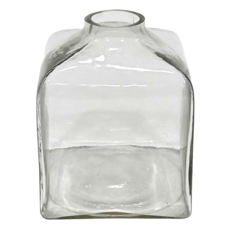 Square Glass Vase, 8.5″
