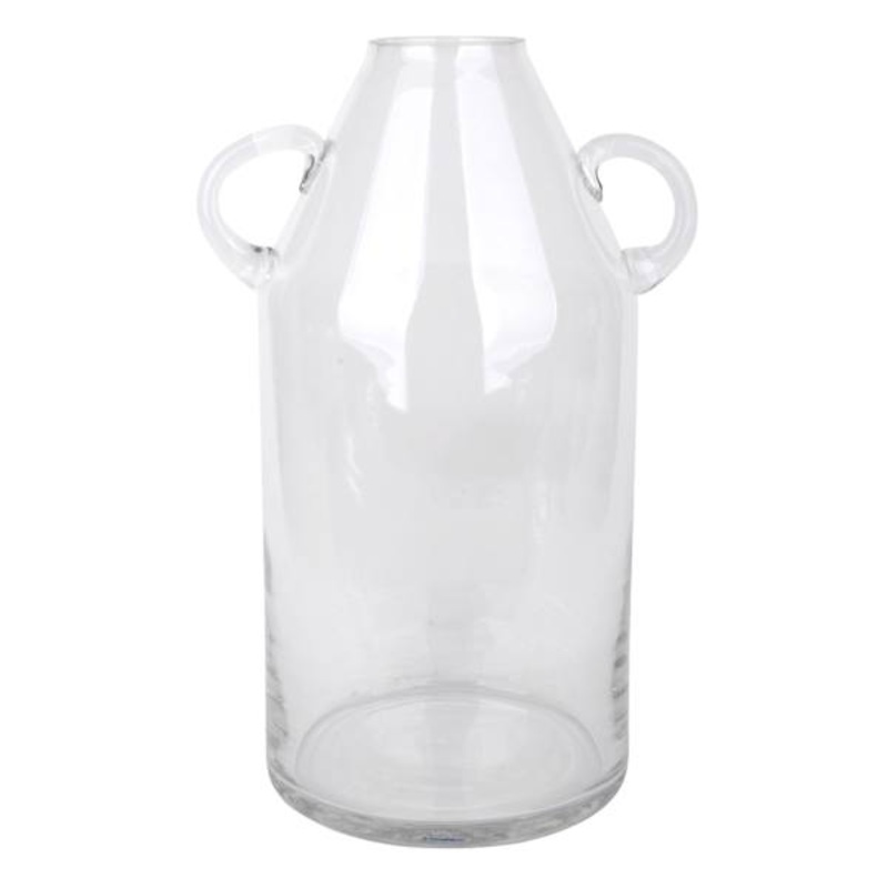 Tracey Boyd Clear Glass Vase with Handles, 12″