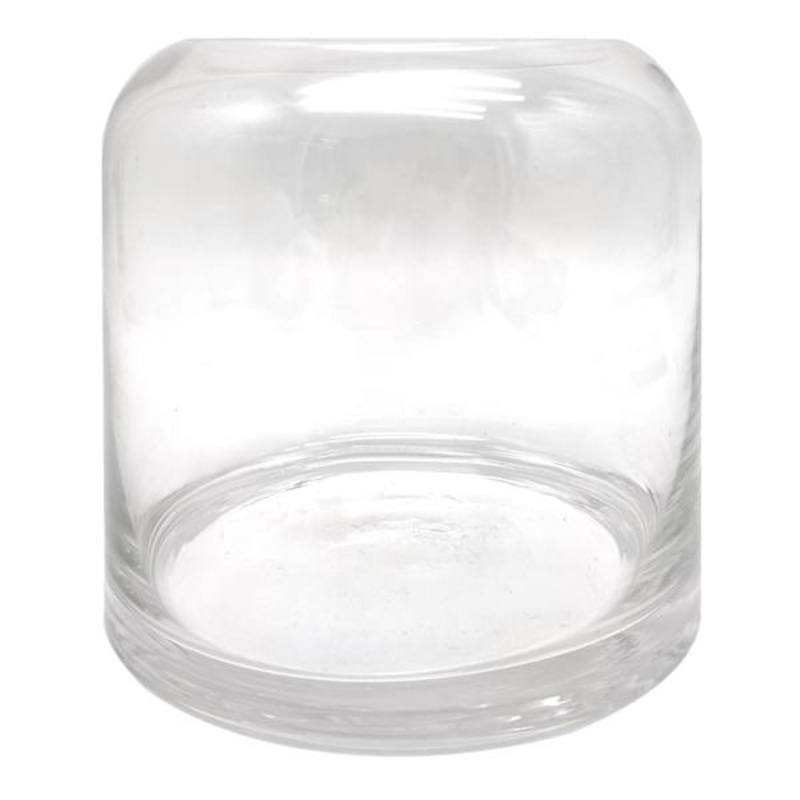Wide Dome Clear Bud Glass Vase, 5″