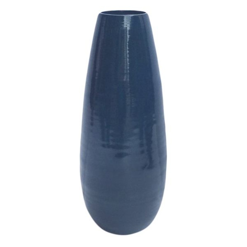 Blue Bamboo Vase, 17″