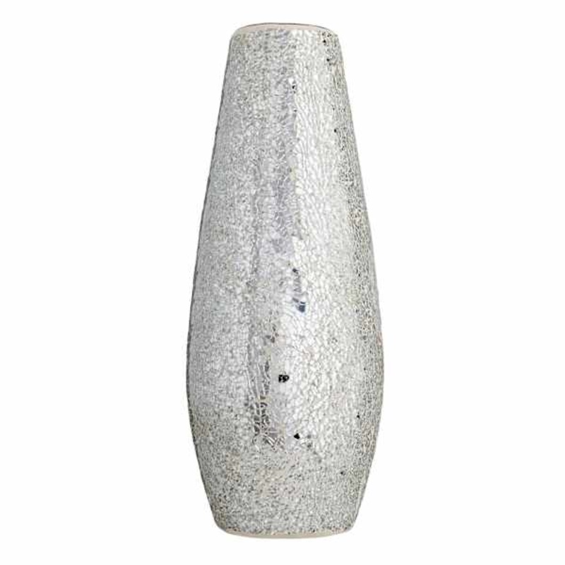 Crushed Mirror Glass Vase, 17.5″