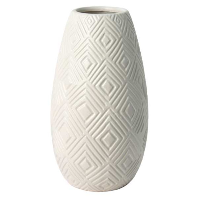 Eileen White Vase, 12″