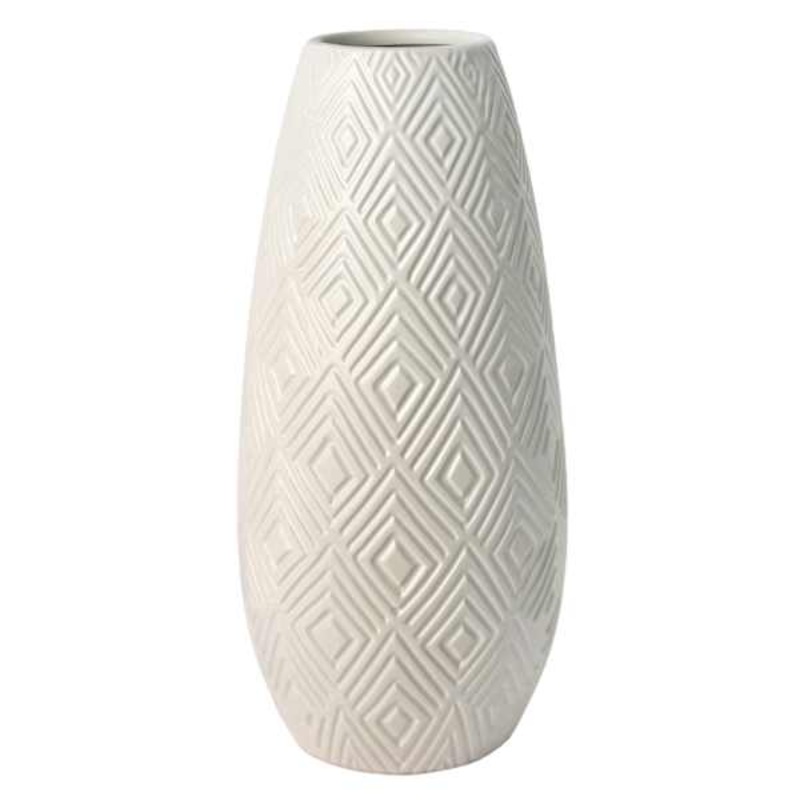 Eileen White Vase, 15″
