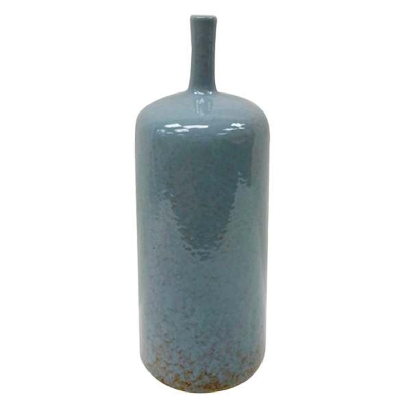 Emily Blue Bottle Vase, 14″