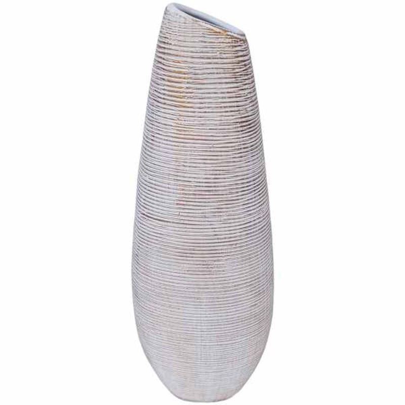 Grey Ceramic Vase, 16″