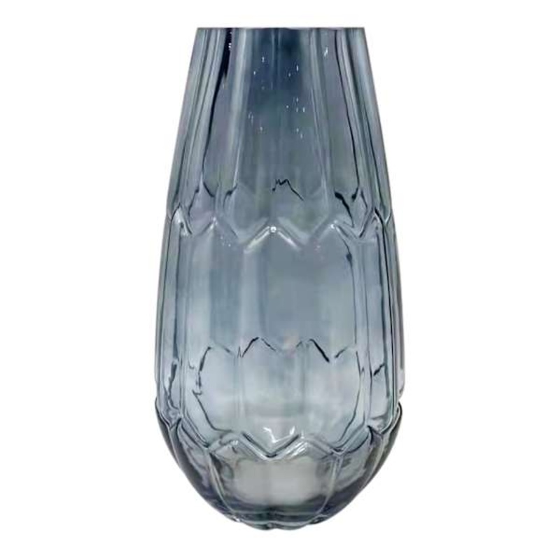 Grey Glass Vase, 13″