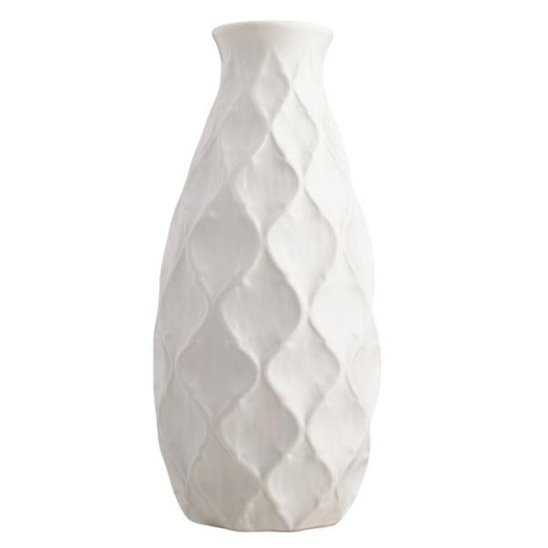Helen White Ceramic Vase, 15″