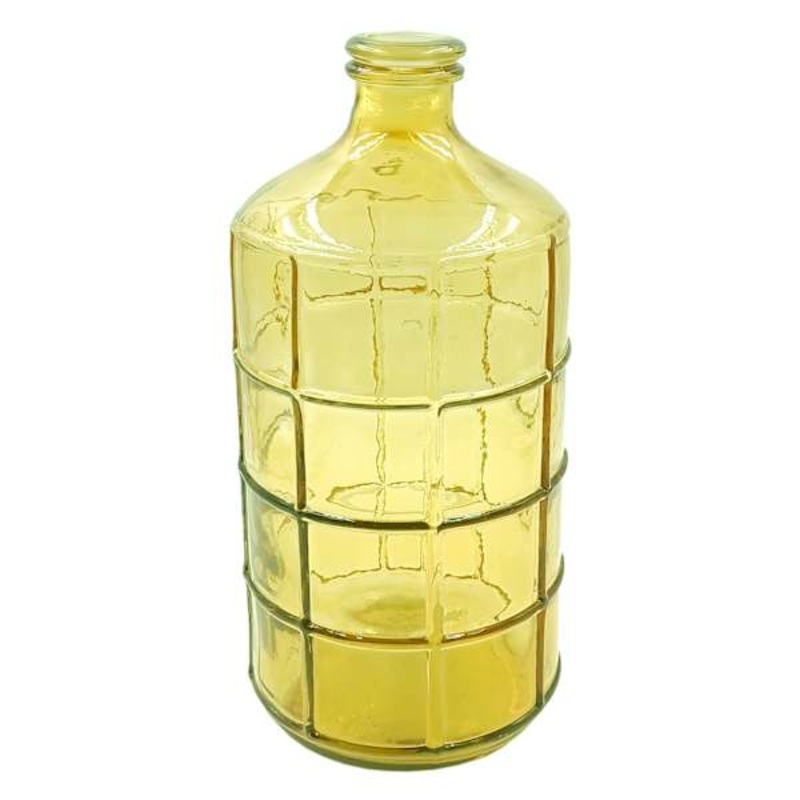 Honey Glass Pane Vase, 11″