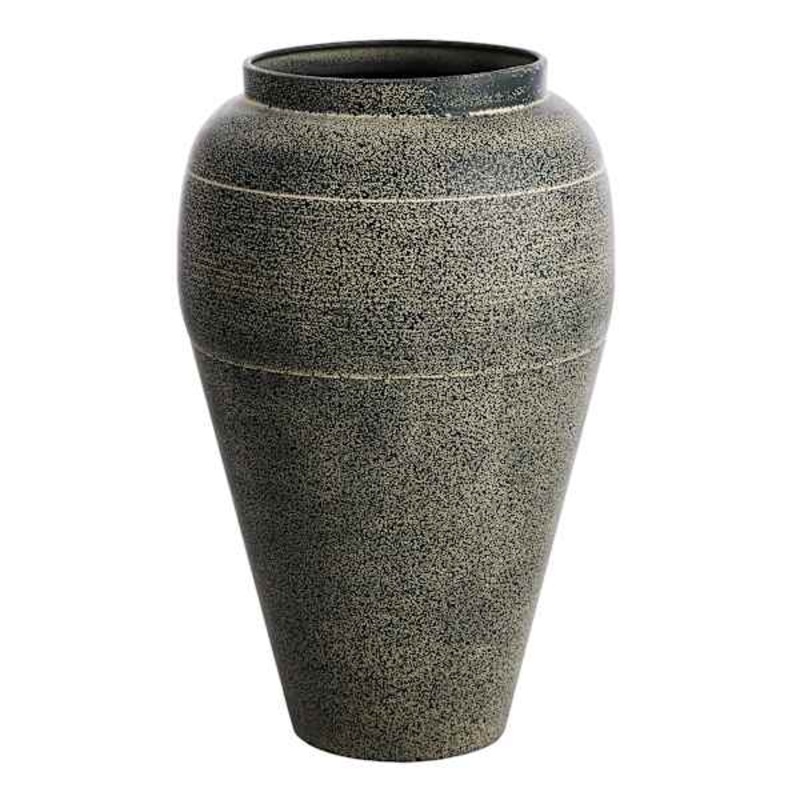 Honeybloom Black Metal Vase, 13″