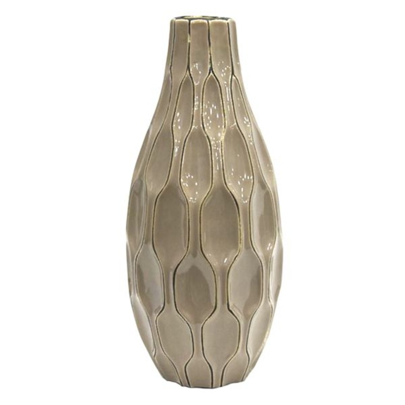 Katherine Grey Ceramic Vase, 15″