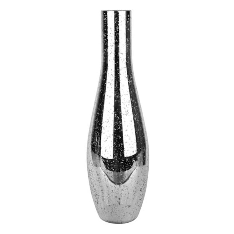 Mercury Glass Vase, 17″