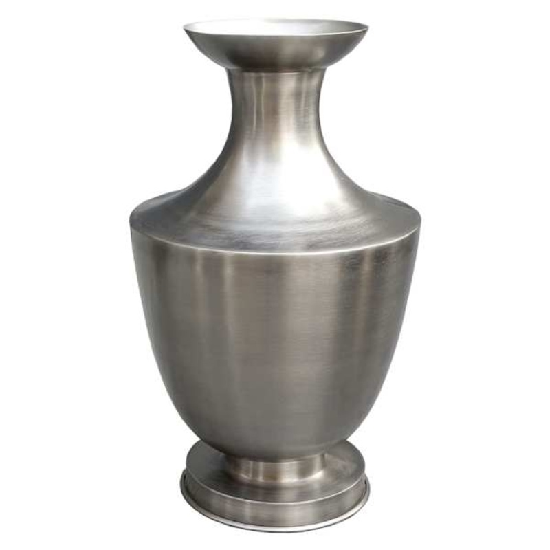 Metal Urn Vase, 13″