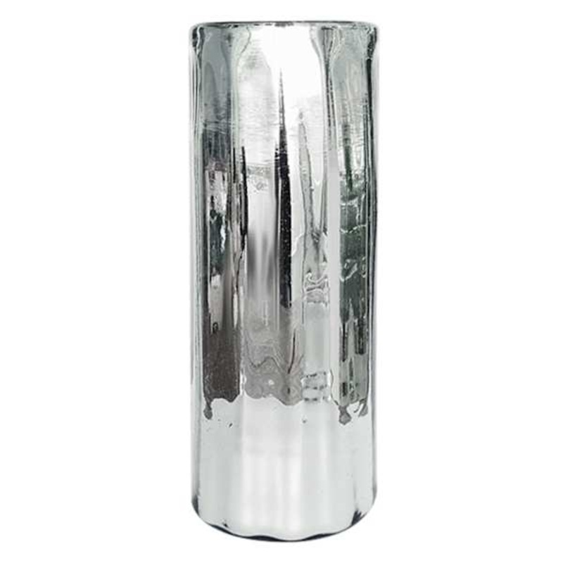 Metallic Mercury Glass Flower Vase,13″