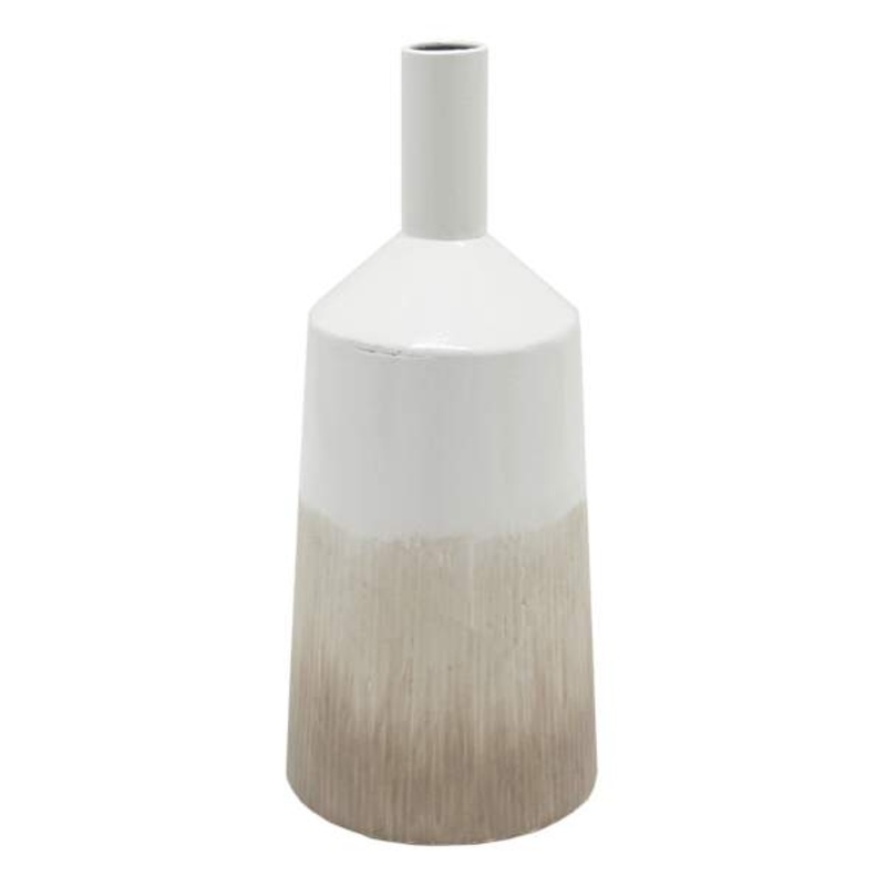 Natural Ombre Metal Vase, 17″