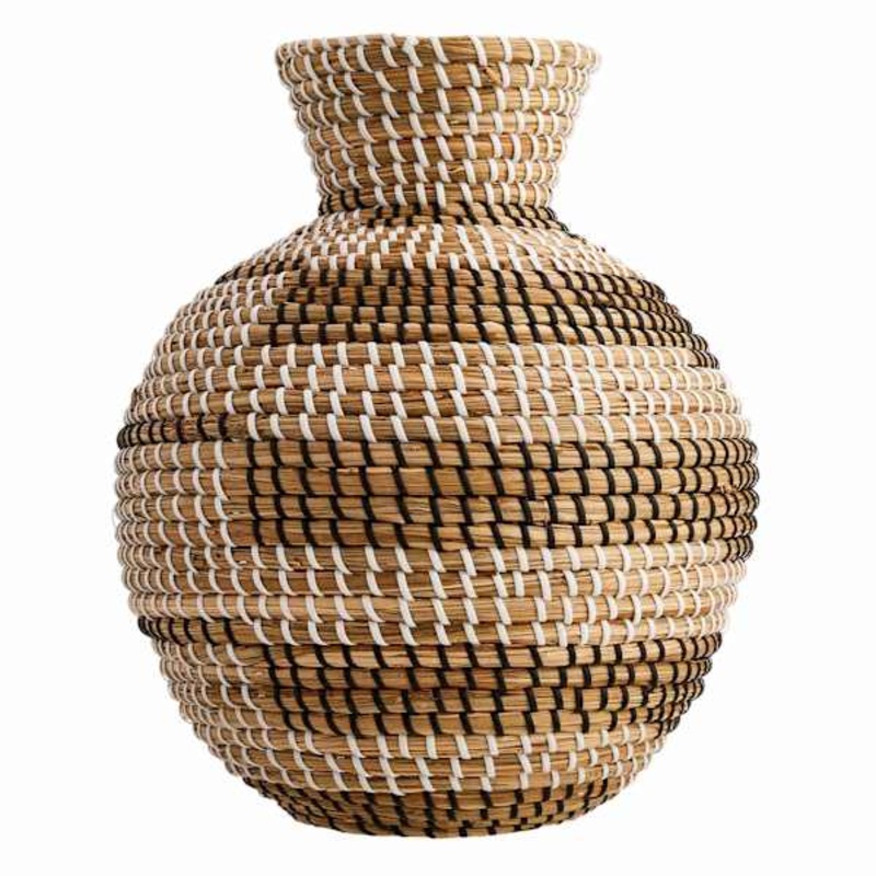 Natural Seagrass Vase, 15″